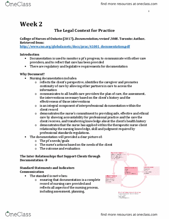 Nursing 4320A/B Chapter Notes - Chapter 2: Nursing Process, Affidavit, Health Professional thumbnail