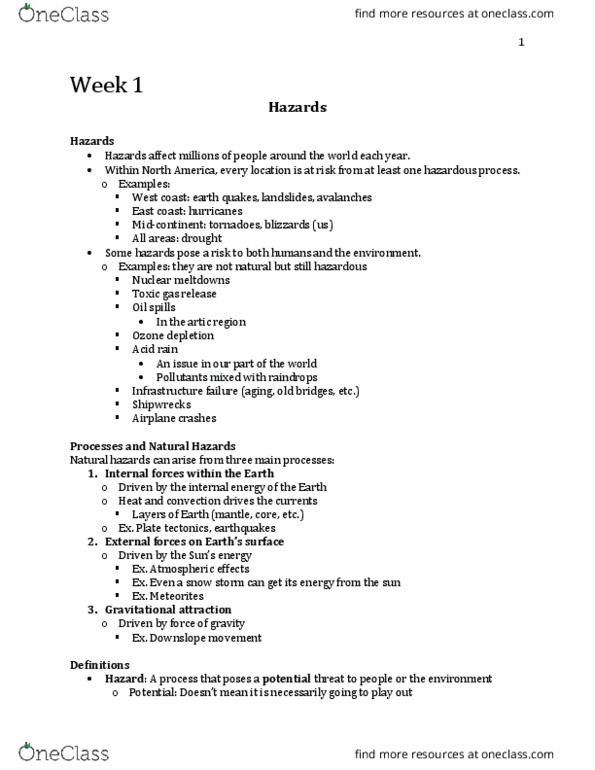 Geography 2152F/G Lecture Notes - Lecture 1: Acid Rain, Transform Fault, Sea Level Rise thumbnail