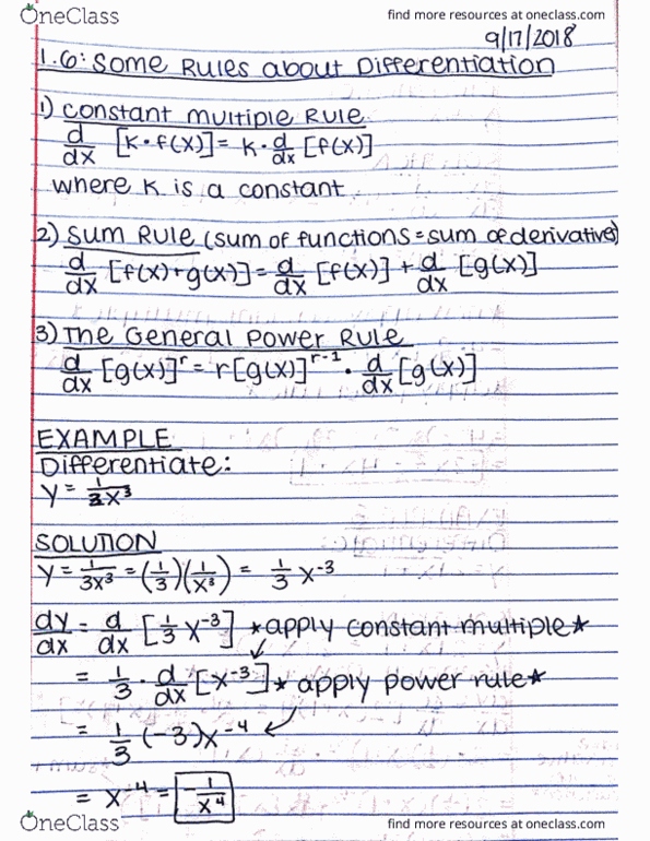 MATH221 Lecture 11: Calc Notes chapter 1.6 and 1.7 cover image