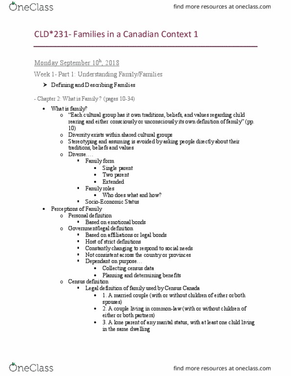 CLD 231 Lecture Notes - Lecture 2: Coparenting, Birth Order, Sibling Relationship thumbnail