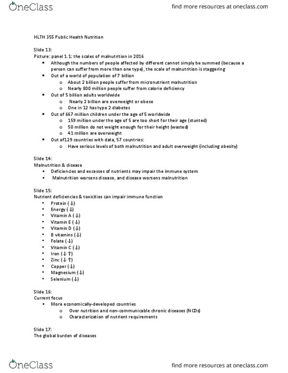 HLTH355 Lecture Notes - Lecture 7: Bone Density, Micronutrient, B Vitamins thumbnail