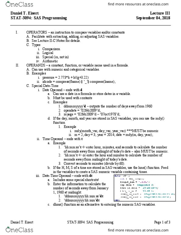 STAT 3094 Lecture 3: STAT-3094 - Lecture 3 - Operations Operands and Functions thumbnail