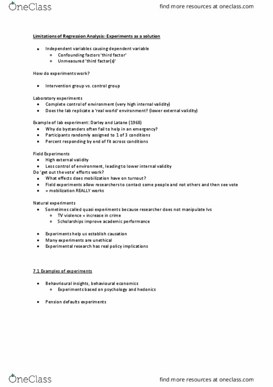 MULT30018 Lecture Notes - Lecture 7: Internal Validity, Confounding, Dependent And Independent Variables thumbnail