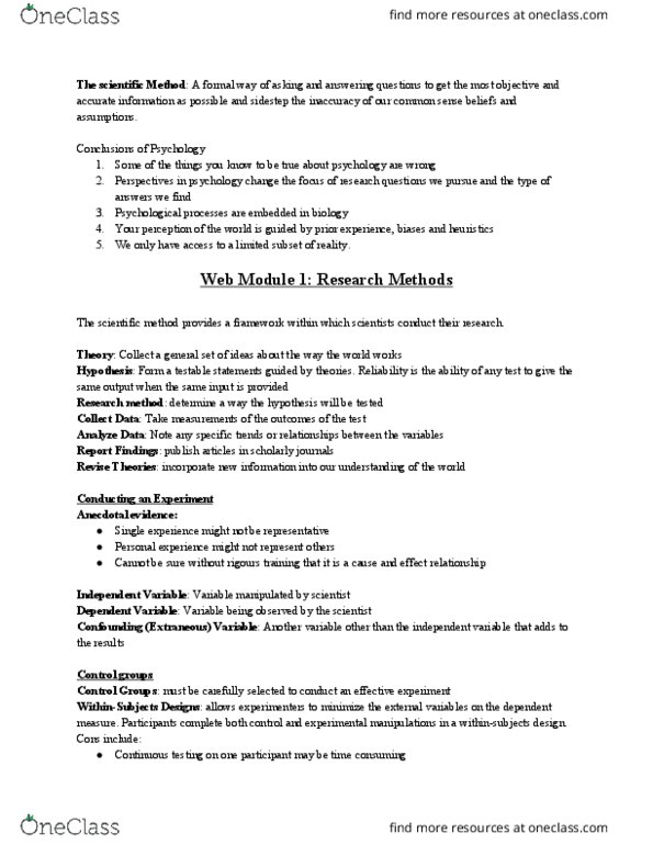 PSYCH 1X03 Lecture Notes - Lecture 1: Research, Statistical Significance, Histogram thumbnail