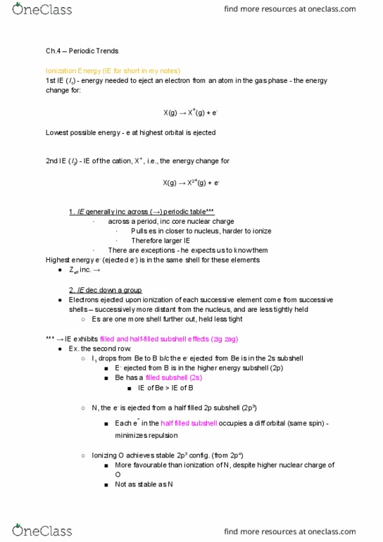 CHEM 1E03 Lecture Notes - Lecture 6: Group 3 Element, Ion cover image