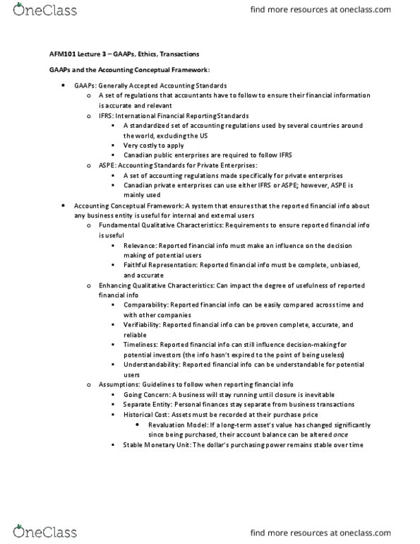 AFM101 Lecture Notes - Lecture 3: Deferral, Share Capital, Retained Earnings thumbnail