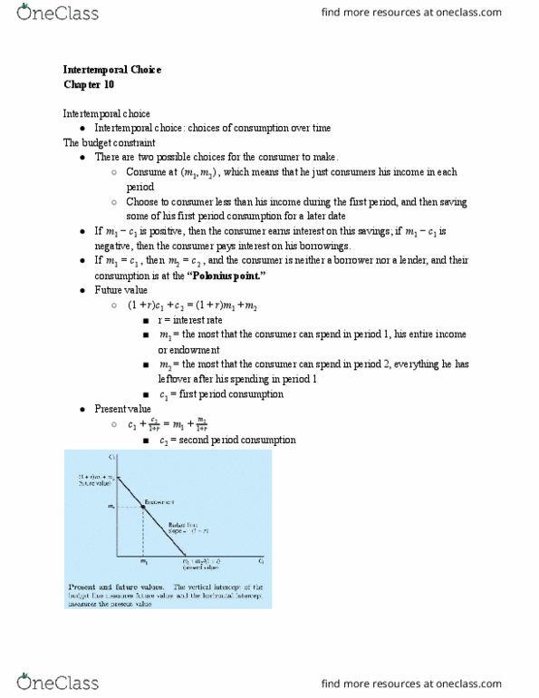 ECON 401 Chapter Notes - Chapter 10: Indifference Curve, Slutsky Equation, Opportunity Cost thumbnail