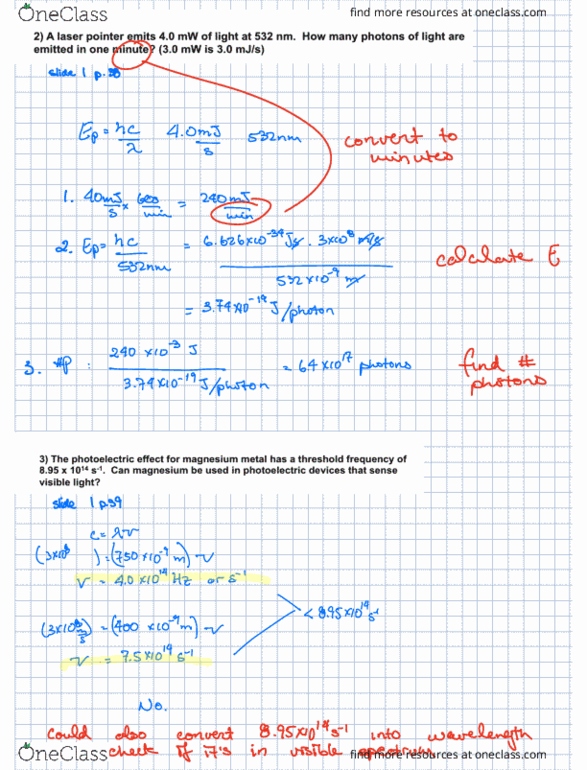 CHM135H1 Lecture Notes - Lecture 6: Photon, Ionic Bonding, Covalent Bond cover image