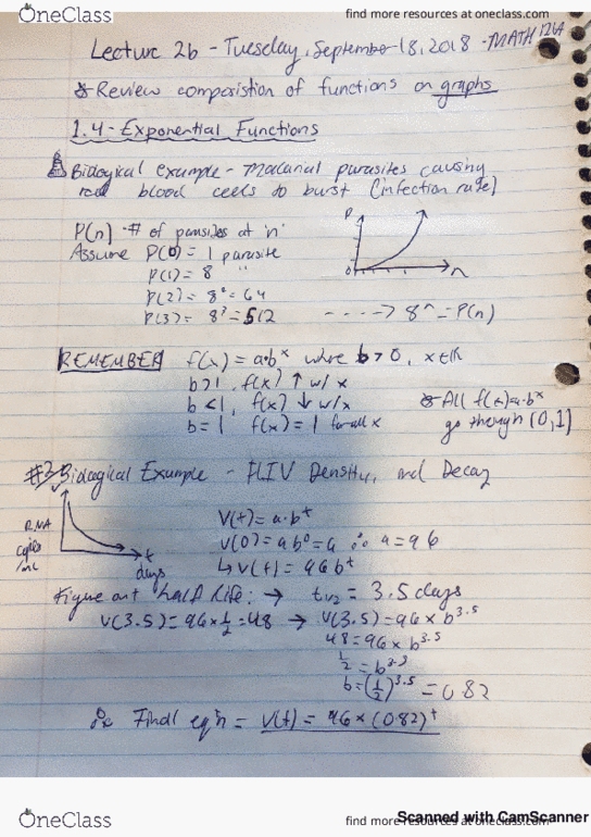 MATH 121 Lecture 2: MATH 121A Lecture 2B Notes Summary cover image