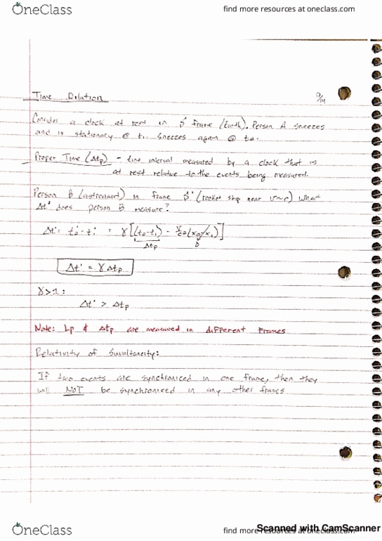 PHYS 505 Lecture 7: (Sept14) -- Chapter 1 Special Relativity -- Serway Modern Physics (3E) thumbnail