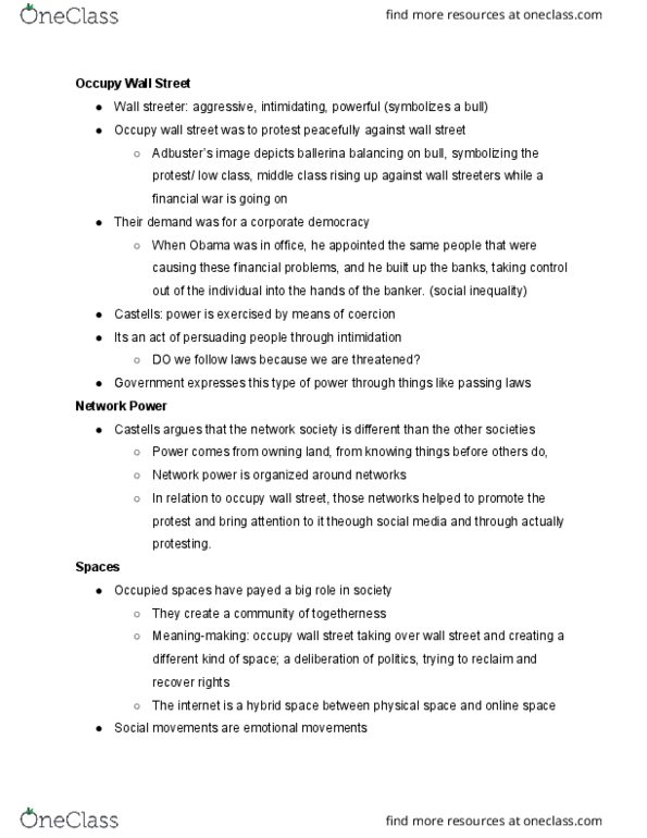 COMS 3411 Lecture Notes - Lecture 2: Adbusters, Social Inequality, Network Society thumbnail