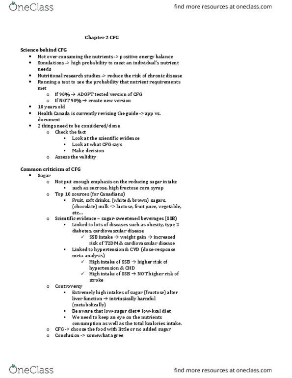 NFS284H1 Lecture Notes - Lecture 2: Reducing Sugar, Trans Fat, Starch thumbnail