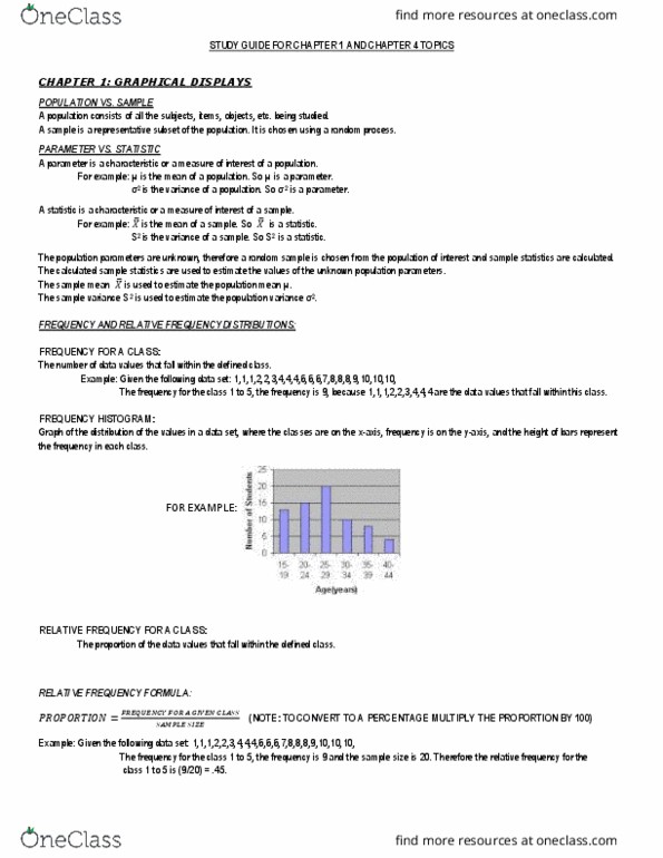 STAT200 Chapter Notes - Chapter 1-4: Percentile Rank, Royal Institute Of Technology, Quartile thumbnail