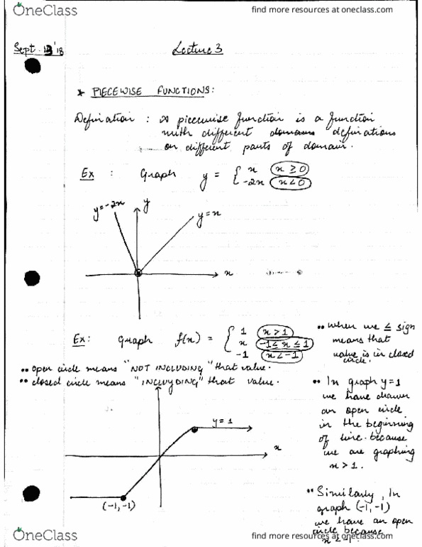 MAT133Y5 Lecture 3: MAT133Y5 LECTURE 3-PIECEWISE FUNCTIONS AND SIGMA NOTATIONS cover image