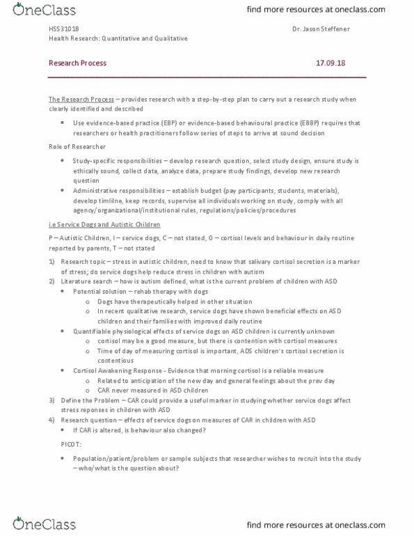 HSS 3101 Lecture 3: Research Process and Formulating Research Question thumbnail