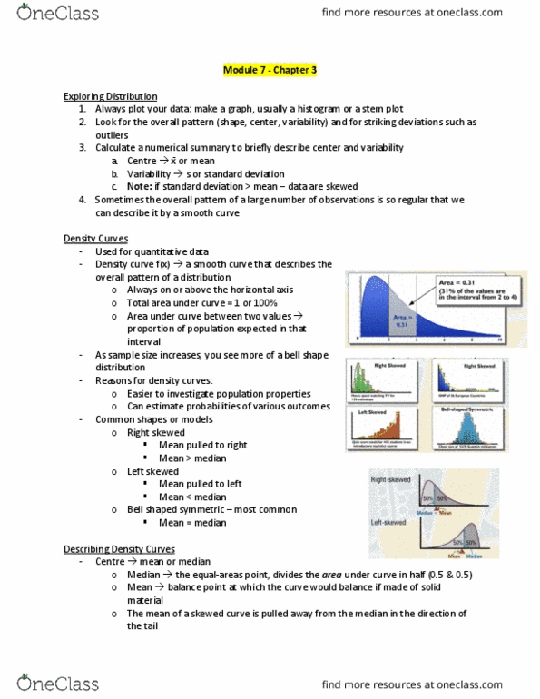 Statistical Sciences 1024A/B Chapter Notes - Chapter 3: Standard Deviation, Blood Pressure thumbnail