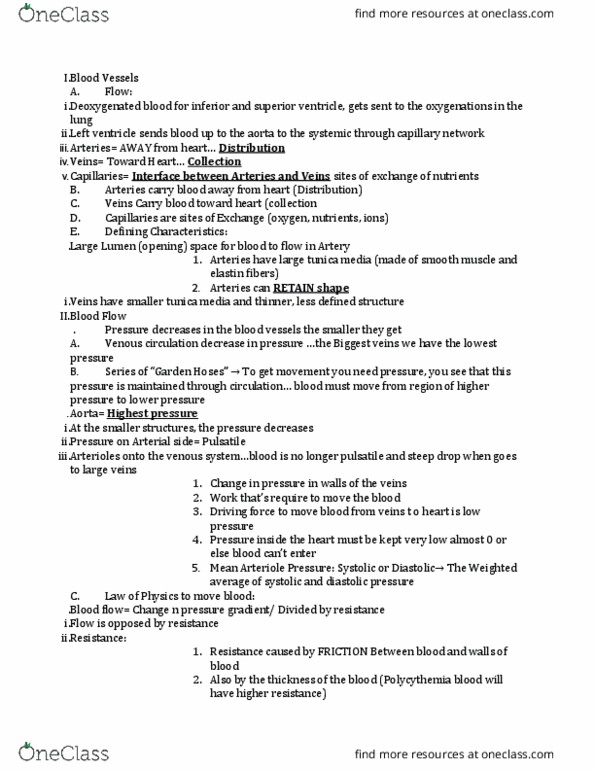 AH 2330 Lecture Notes - Lecture 12: Tunica Media, Polycythemia, Capillary thumbnail