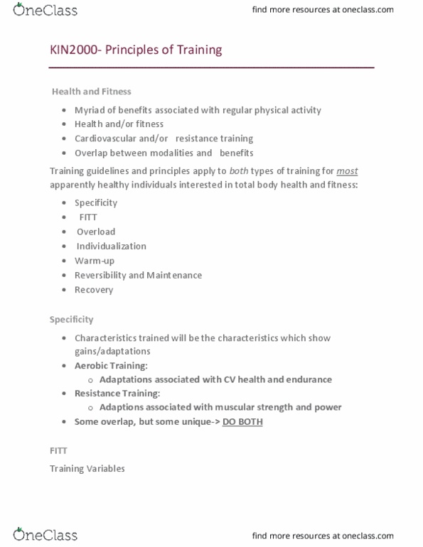 Kinesiology 2000A/B Lecture Notes - Lecture 12: Triceps Brachii Muscle, Dont, Vo2 Max thumbnail