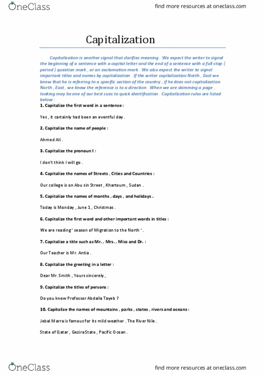 ENGL 003 Lecture Notes - Lecture 20: Marrah Mountains, Exclamation Mark thumbnail