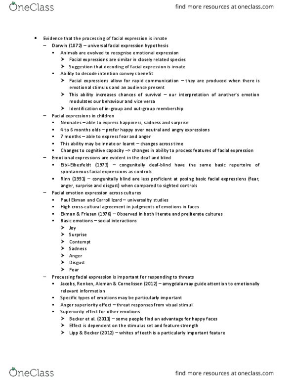 PSYC30018 Lecture Notes - Spring 2018 Lecture 5 - Bauland, Calcification, Orbitofrontal cortex thumbnail