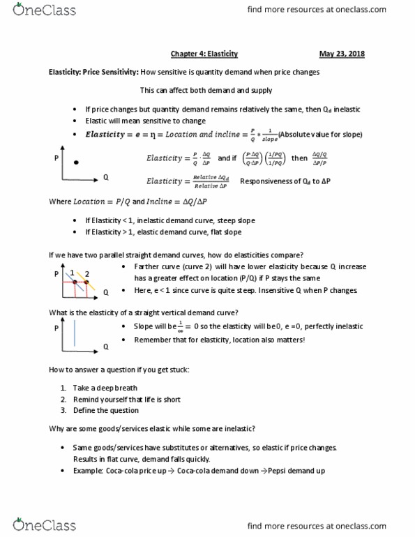 ECON 101 Chapter 4: ECON 101 Chapter 4 Elasticity thumbnail