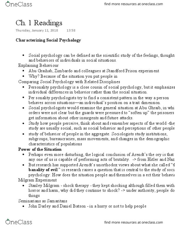 PSYC 308 Chapter 1: Ch. 1 Readings thumbnail
