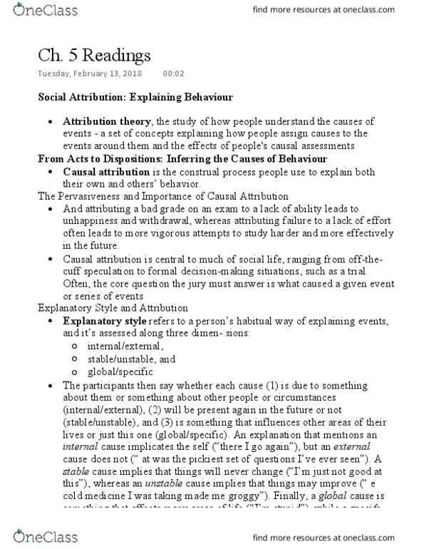 PSYC 308 Chapter 5: Ch. 5 Readings thumbnail