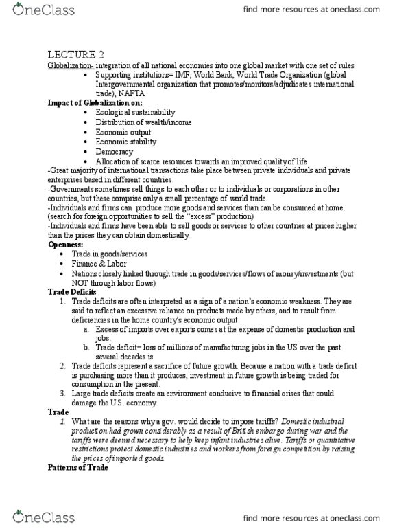 GEOG 2000 Lecture Notes - Fall 2018 Lecture 2 - Comparative advantage, Longhorn beetle, Export subsidy thumbnail