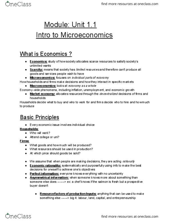 ECON 1B03 Chapter 1: Intro to Microeconomics thumbnail