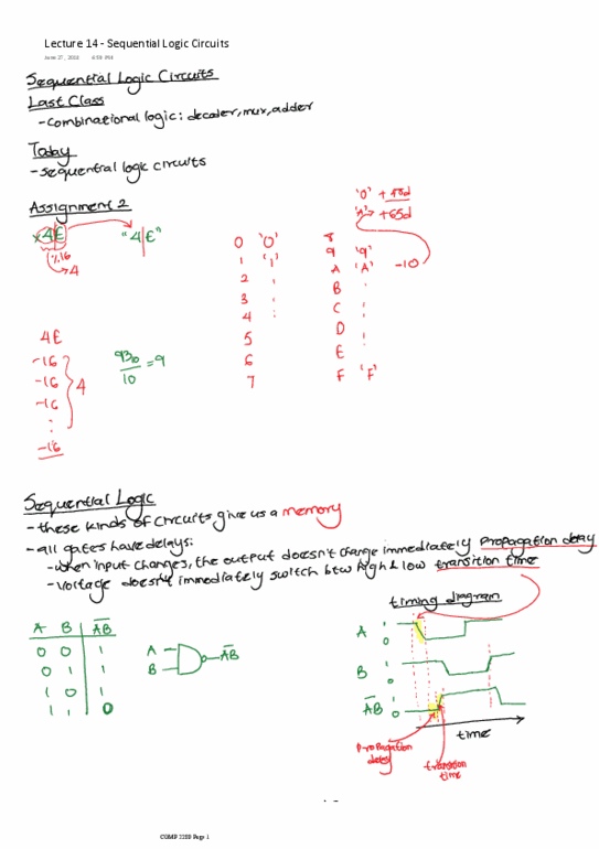 COMP 2280 Lecture 14: Lecture 14 - Sequential Logic Circuits thumbnail