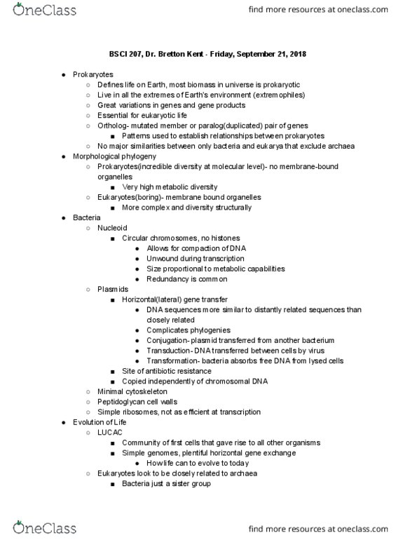 BSCI 207 Lecture 11: Prokaryotic Universe thumbnail