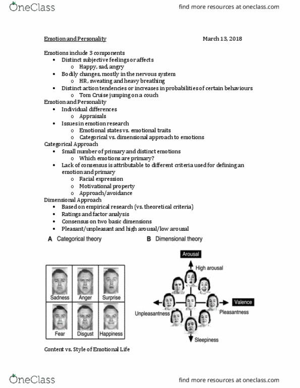 PSYC 2600 Lecture Notes - Winter 2018 Lecture 7 - Standard deviation, Limbic system, Effect size thumbnail