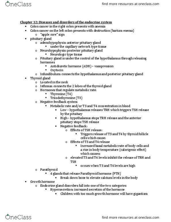 HSC 4551 Lecture Notes - Spring 2018 Lecture 12 - Adrenal insufficiency, Insulin resistance, Somatostatin thumbnail