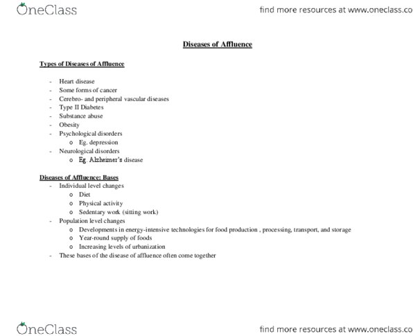 GEOG 2HI3 Lecture Notes - Lecture 9: Esophagus, Insulin Resistance, Peripheral Artery Disease thumbnail