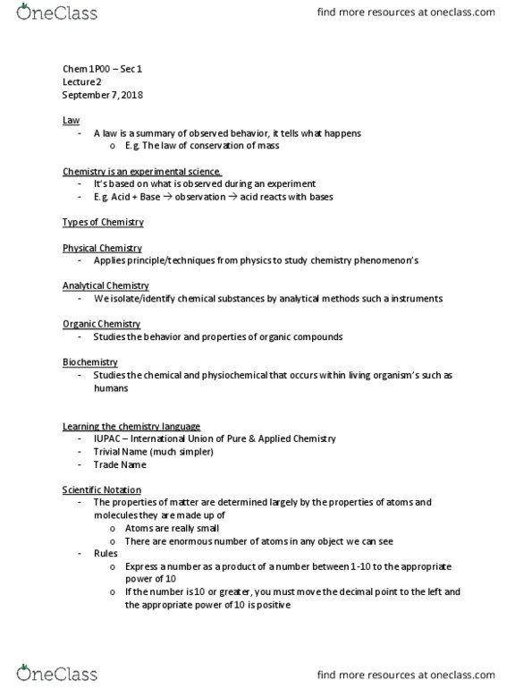 CHEM 1P00 Lecture 2: Chem 1P00 – Lecture 2 thumbnail