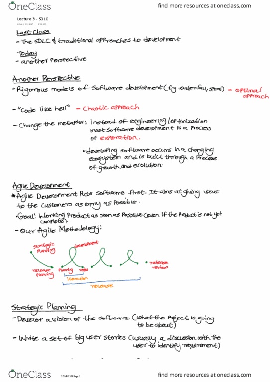 COMP 3350 Lecture 3: Lecture 3 - SDLC thumbnail