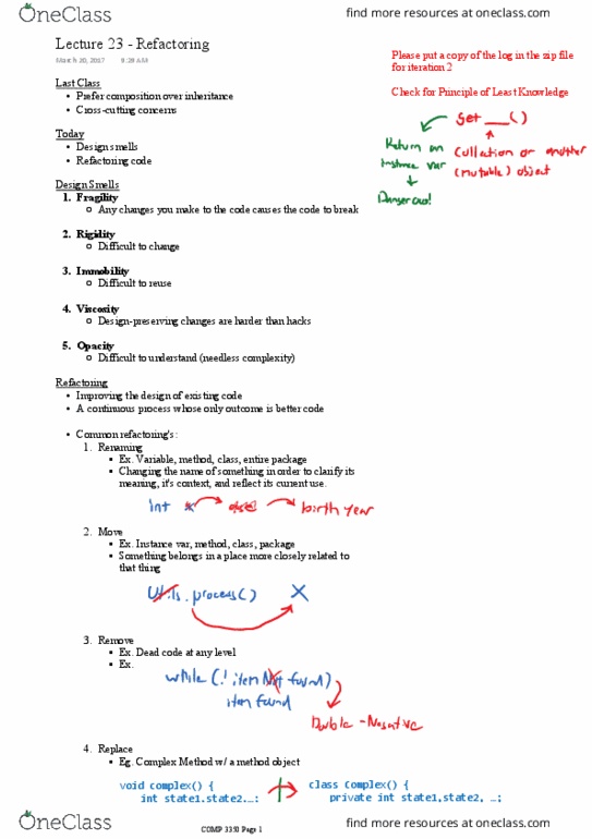 COMP 3350 Lecture 23: Lecture 23 - Refactoring thumbnail