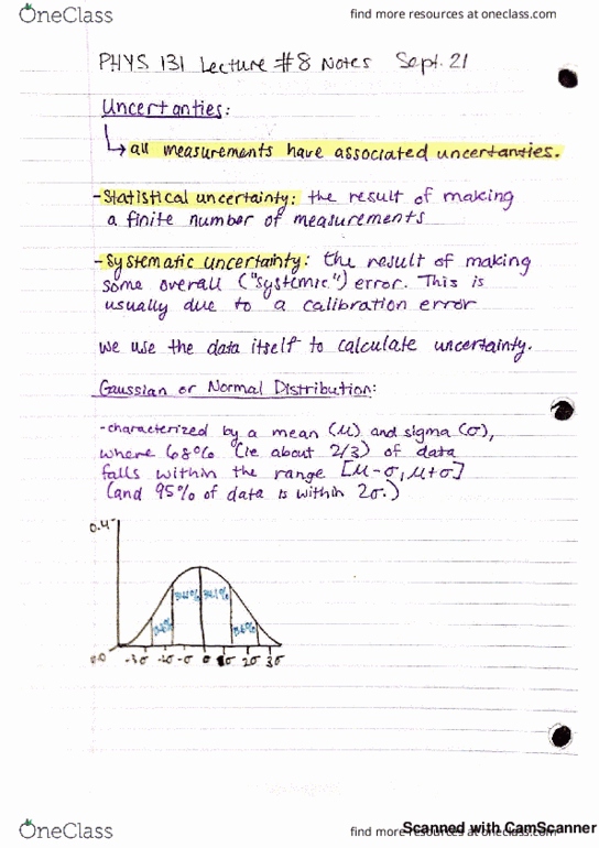 PHYS 131 Lecture 8: Uncertainties cover image