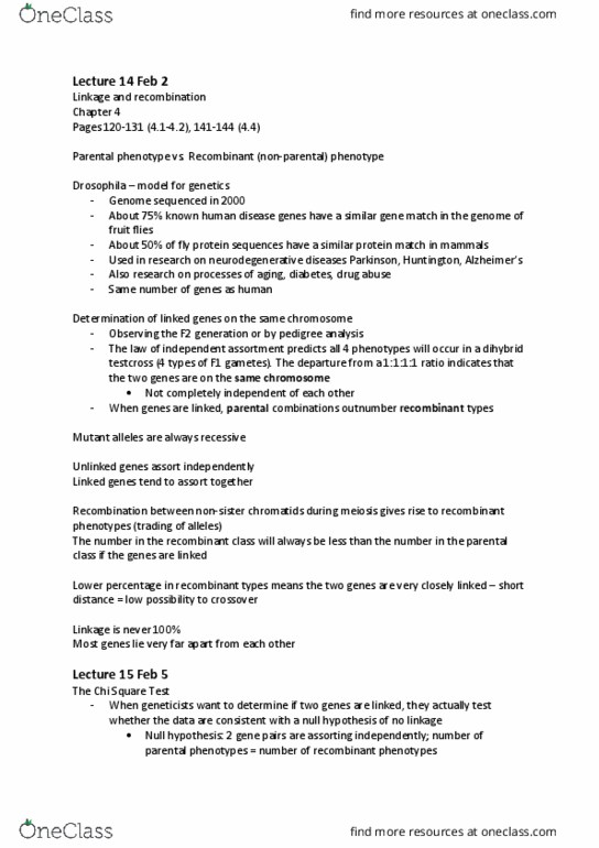 BIOL239 Lecture Notes - Lecture 14: Chi-Squared Test, Mendelian Inheritance, Null Hypothesis thumbnail