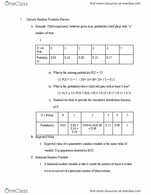 STATS 250 Lecture Notes - Lecture 8: Cumulative Distribution Function, Random Variable cover image