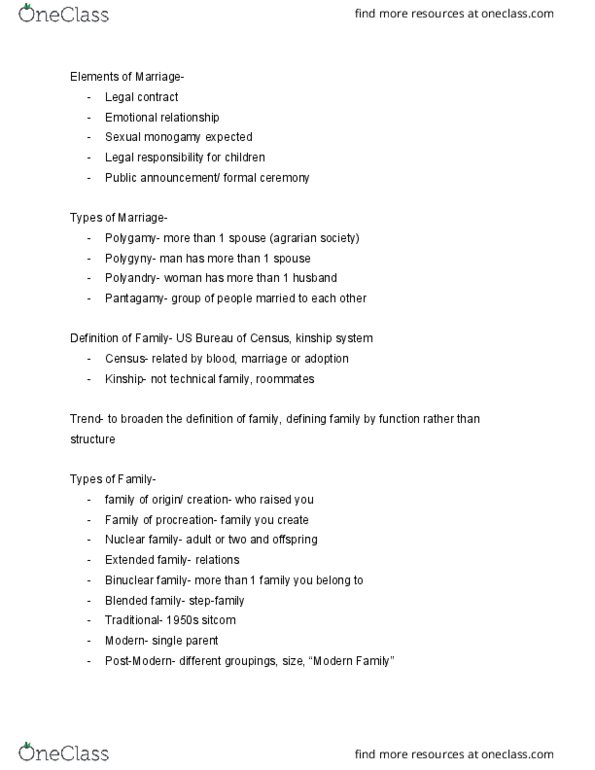 FCS-2103 Lecture Notes - Lecture 1: Nuclear Family thumbnail