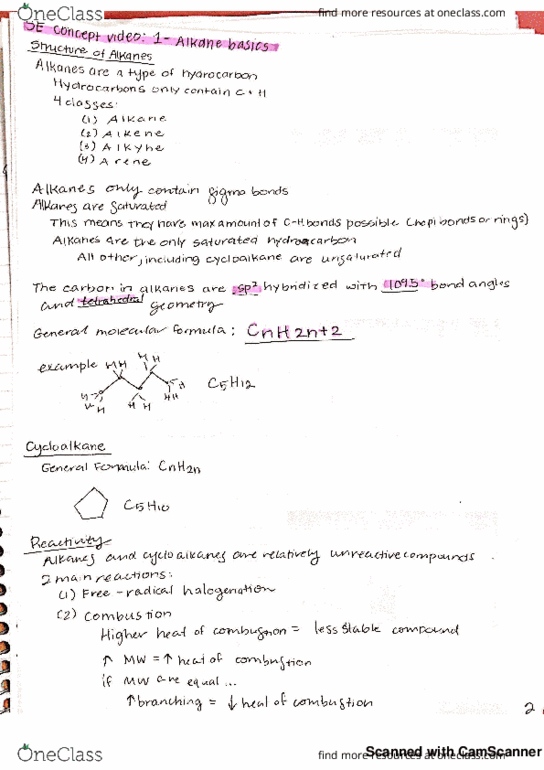 CHM 2210 Lecture 9: alkanes thumbnail