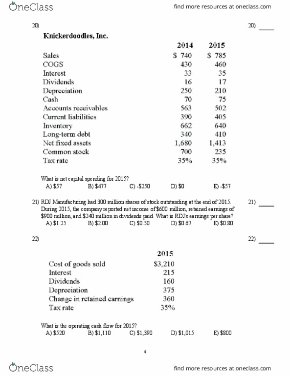 FIN 300 Lecture Notes - Lecture 2: Operating Cash Flow, Retained Earnings, Cash Flow thumbnail