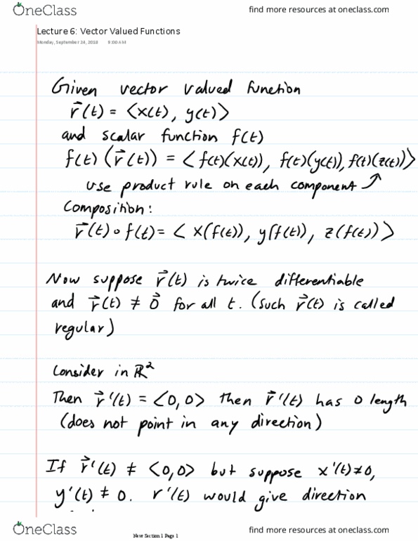 01:640:251 Lecture 6: Vector Valued Functions thumbnail