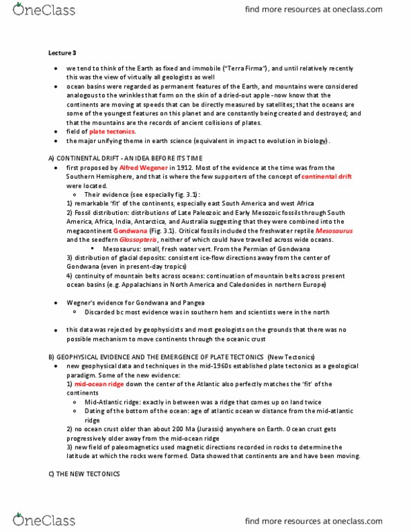 GEOL 107 Lecture Notes - Lecture 3: East African Rift, Plate Tectonics, Red Sea Rift thumbnail