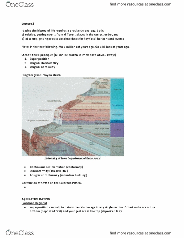 GEOL 107 Lecture Notes - Lecture 2: Mesozoic, Phanerozoic, Geologic Time Scale thumbnail