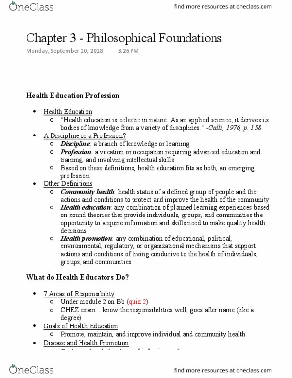 HLTH 2030 Lecture Notes - Lecture 3: Health Education, Health Promotion, Sunscreen thumbnail
