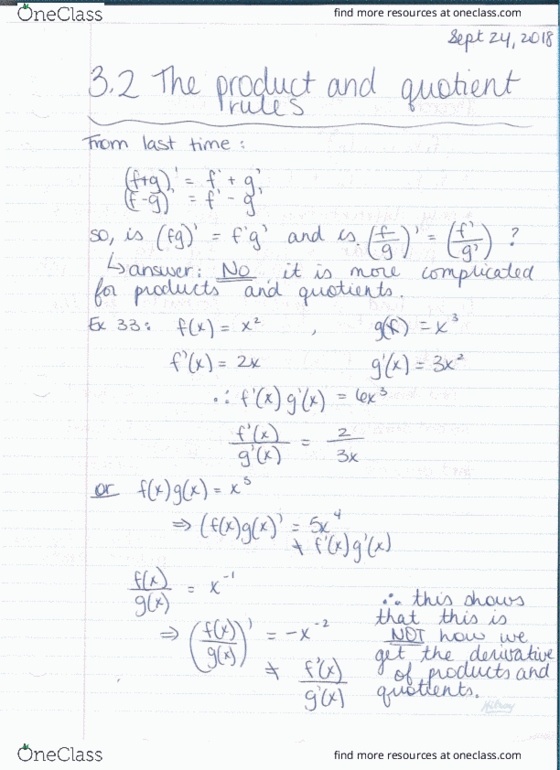 MATH 1000 Lecture 9: Math 1000 Notes September 24- Sections 3.2 and 3.3 cover image