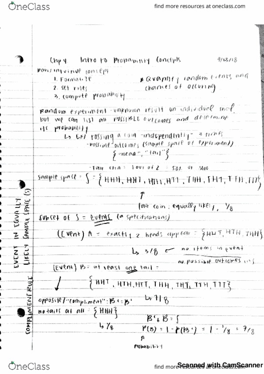 MAT 221 Lecture 1: MAT 221 9/13-9/20 Probability Notes cover image
