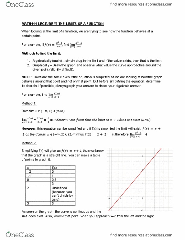 MATH114 Lecture 9: MATH114-LECTURE#9-LIMITS OF A FUNCTION thumbnail